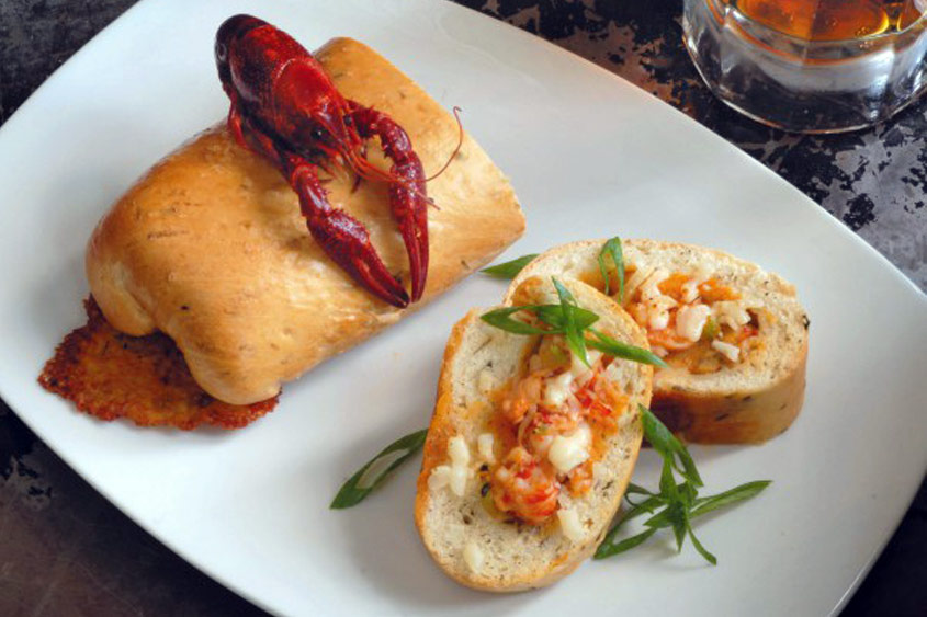 Crawfish Bread at Red Fish Grill