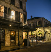 Exterior at night of Napoleon House