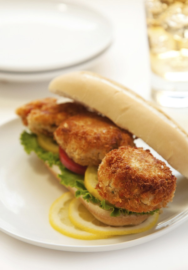 Jumbo Lump Crab Cake Po-Boy at Red Fish Grill